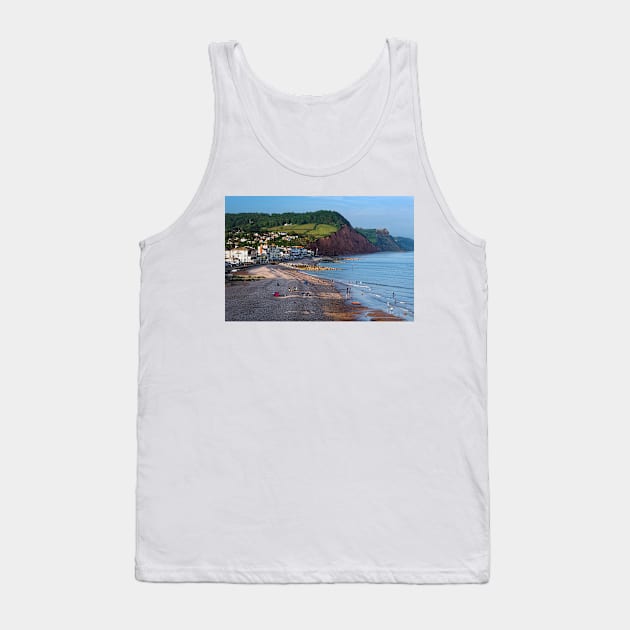 Sidmouth Seafront and Beach Tank Top by galpinimages